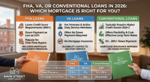 FHA, VA, or Conventional Loans in 2026: Which Mortgage is Right for You?